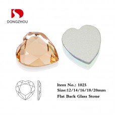 DZ-1025 flat back heart crystal fancy stones
